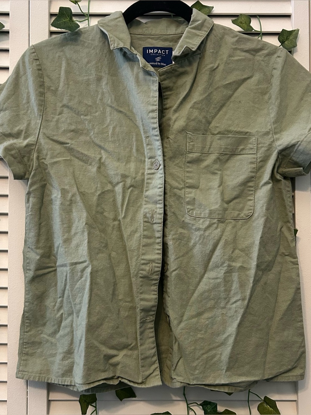 United by Blue Sage Green Button Down Top